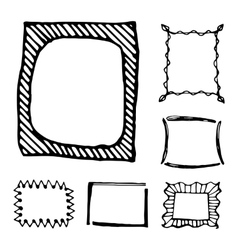 Hand drawn fantasy frames set Royalty Free Vector Image