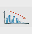 handdrawing colored graph on white vector image