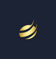 ovale orbit abstract gold logo vector image vector image