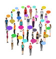 people in crowd vector image