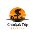 people travel logo design template vector image vector image