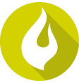 fire bonfire flame circle shape vector image