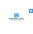 g negative space logo design inspiration vector image vector image