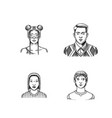 human avatars collection diverse faces of people vector image vector image