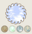 set of round stickers and labels with grunge vector image vector image
