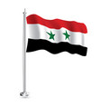 syrian flag isolated realistic wave of syria vector image