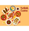 Turkish restaurant turkey food cafe mosque icon Vector Image