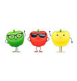 bell pepper with various face expressions vector image vector image