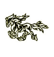flaming horse image vector image