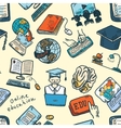 online education seamless pattern vector image