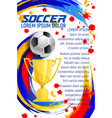 poster of soccer club football championship vector image
