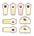 set of labels with cupcakes vector image
