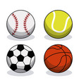 set sport balls equipment image vector image