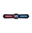 futuristic callout title versus battle 3d vector image