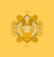national chinese day badge vector image vector image