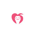 snake cobra with love shape logo symbol icon vector image