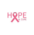 breast cancer awareness graphic design template vector image vector image