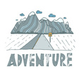 hand drawn labels for adventure themes vector image
