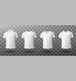 realistic mockup male white polo shirt vector image