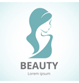 abstract logo beautiful woman in profile vector image