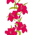 beautiful seamless wallpaper with lily flowers vector image
