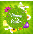 colorful happy easter card vector image