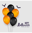 happy halloween background with balloons vector image