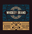 liquor label with design elements vector image vector image