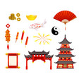 cartoon chinese new year or lunar and holiday vector image