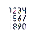 dark numbers with thin bright lines vector image vector image