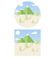 hipster landscape flat style vector image vector image