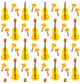 maracas guitar seamless pattern vector image vector image