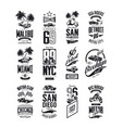 vintage muscle roadster and classic car t-shirt vector image