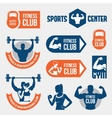 colored gym labels vector image vector image
