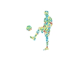 football player with ball vector image
