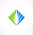 unusual square business eco logo vector image