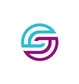 circle round abstract balance technology logo vector image