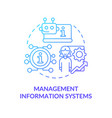 management information systems blue gradient vector image vector image