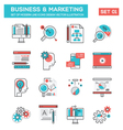 modern flat line icon concept of business vector image