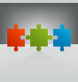 parts puzzles with long shadows vector image vector image