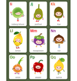 printable flashcard english alphabet from i to q vector image vector image