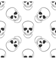 seamless retro pattern skull vector image vector image
