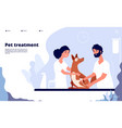 veterinary landing veterinarian treats pet vector image vector image