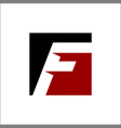 initial f and square logo design concept vector image