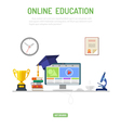 online education concept vector image vector image