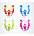 family concept holding hands vector image