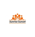 isolated orange sunrise sunset logo summer vector image vector image