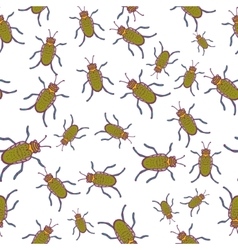 Hand drawn insects seamless pattern Royalty Free Vector