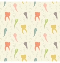 Dental seamless pattern with teeth and Royalty Free Vector