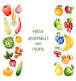set of watercolor vegetables and fruits vector image vector image